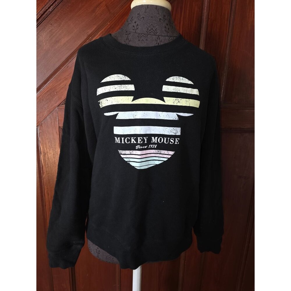Disney Collection By David Lerner Mickey Mouse Sweatshirt XL Black